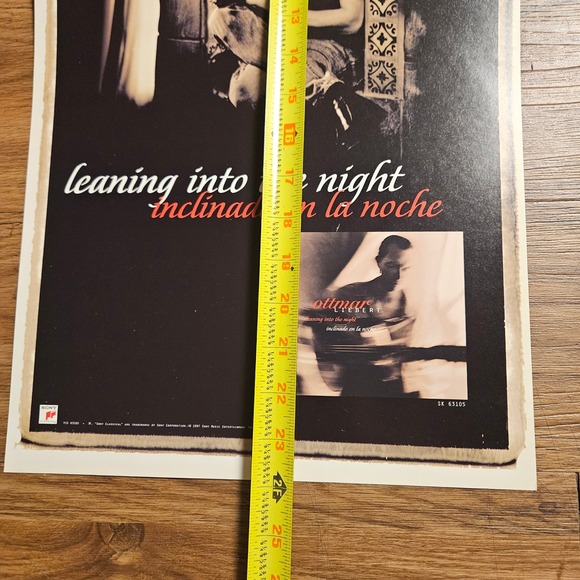 Ottmar Liebert Leaning Into The Night 12x24 Double Sided Promo Poster VTG 1997 - Picture 4 of 5